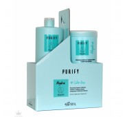 KAARAL PURIFY new HYDRA DUO Drėkinamasis šampūnas ir kondicionierius sausiems plaukams su migdolų, alyvuogių, ryžių aliejais, 2x1000 ml
